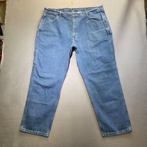 Key Men's Denim Carpenter Blue Jeans Straight Leg Size 42x30 Actual 41x30
